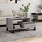 vidaXL - Salontafel - 90x49x45 - cm - bewerkt - hout - grijs - sonoma