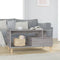 vidaXL - Salontafel - 90x49x45 - cm - bewerkt - hout - grijs - sonoma