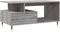 vidaXL - Salontafel - 90x49x45 - cm - bewerkt - hout - grijs - sonoma