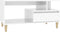 vidaXL - Salontafel - 90x49x45 - cm - bewerkt - hout - hoogglans - wit