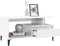 vidaXL - Salontafel - 90x49x45 - cm - bewerkt - hout - hoogglans - wit