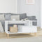 vidaXL - Salontafel - 90x49x45 - cm - bewerkt - hout - hoogglans - wit