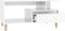 vidaXL - Salontafel - 90x49x45 - cm - bewerkt - hout - hoogglans - wit