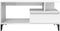 vidaXL - Salontafel - 90x49x45 - cm - bewerkt - hout - hoogglans - wit