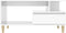 vidaXL - Salontafel - 90x49x45 - cm - bewerkt - hout - hoogglans - wit