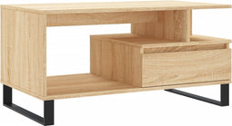vidaXL - Salontafel - 90x49x45 - cm - bewerkt - hout - sonoma - eikenkleurig
