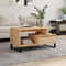 vidaXL - Salontafel - 90x49x45 - cm - bewerkt - hout - sonoma - eikenkleurig