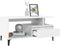 vidaXL - Salontafel - 90x49x45 - cm - bewerkt - hout - wit