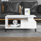 vidaXL - Salontafel - 90x49x45 - cm - bewerkt - hout - wit