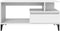 vidaXL - Salontafel - 90x49x45 - cm - bewerkt - hout - wit