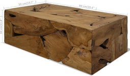 vidaXL - Salontafel - 90x50x30 - cm - echt - teakhout - bruin