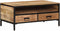 vidaXL - Salontafel - 90x50x30 - cm - massief - ruw - mangohout