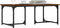 vidaXL - Salontafel - 90x50x35 - cm - bewerkt - hout - bruin - eikenkleur