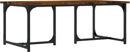 vidaXL - Salontafel - 90x50x35 - cm - bewerkt - hout - gerookt - eikenkleurig
