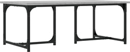 vidaXL - Salontafel - 90x50x35 - cm - bewerkt - hout - grijs - sonoma - eikenkleurig