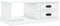 vidaXL - Salontafel - 90x50x35 - cm - bewerkt - hout - hoogglans - wit