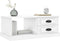vidaXL - Salontafel - 90x50x35 - cm - bewerkt - hout - hoogglans - wit