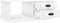 vidaXL - Salontafel - 90x50x35 - cm - bewerkt - hout - hoogglans - wit