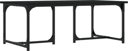 vidaXL - Salontafel - 90x50x35 - cm - bewerkt - hout - zwart