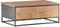vidaXL - Salontafel - 90x50x35 - cm - massief - acaciahout - grijs