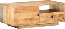vidaXL - Salontafel - 90x50x35 - cm - massief - mangohout