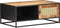vidaXL - Salontafel - 90x50x35 - cm - ruw - mangohout - en - natuurlijk - riet