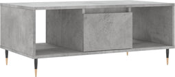 vidaXL - Salontafel - 90x50x36,5 - cm - bewerkt - hout - betongrijs