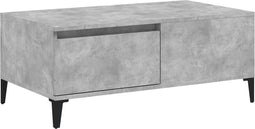 vidaXL - Salontafel - 90x50x36,5 - cm - bewerkt - hout - betongrijs