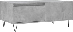 vidaXL - Salontafel - 90x50x36,5 - cm - bewerkt - hout - betongrijs