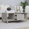 vidaXL - Salontafel - 90x50x36,5 - cm - bewerkt - hout - betongrijs