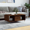 vidaXL - Salontafel - 90x50x36,5 - cm - bewerkt - hout - bruin - eikenkleur