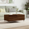 vidaXL - Salontafel - 90x50x36,5 - cm - bewerkt - hout - bruin - eikenkleur