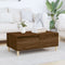 vidaXL - Salontafel - 90x50x36,5 - cm - bewerkt - hout - bruin - eikenkleur