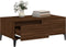 vidaXL - Salontafel - 90x50x36,5 - cm - bewerkt - hout - bruin - eikenkleur
