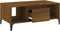vidaXL - Salontafel - 90x50x36,5 - cm - bewerkt - hout - bruin - eikenkleur