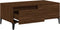 vidaXL - Salontafel - 90x50x36,5 - cm - bewerkt - hout - bruin - eikenkleur