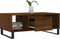 vidaXL - Salontafel - 90x50x36,5 - cm - bewerkt - hout - bruin - eikenkleur