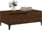 vidaXL - Salontafel - 90x50x36,5 - cm - bewerkt - hout - bruin - eikenkleur