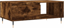 vidaXL - Salontafel - 90x50x36,5 - cm - bewerkt - hout - gerookt - eikenkleurig