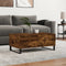 vidaXL - Salontafel - 90x50x36,5 - cm - bewerkt - hout - gerookt - eikenkleurig
