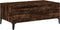 vidaXL - Salontafel - 90x50x36,5 - cm - bewerkt - hout - gerookt - eikenkleurig