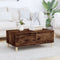 vidaXL - Salontafel - 90x50x36,5 - cm - bewerkt - hout - gerookt - eikenkleurig