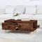 vidaXL - Salontafel - 90x50x36,5 - cm - bewerkt - hout - gerookt - eikenkleurig