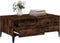 vidaXL - Salontafel - 90x50x36,5 - cm - bewerkt - hout - gerookt - eikenkleurig