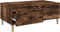 vidaXL - Salontafel - 90x50x36,5 - cm - bewerkt - hout - gerookt - eikenkleurig