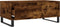 vidaXL - Salontafel - 90x50x36,5 - cm - bewerkt - hout - gerookt - eikenkleurig