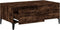 vidaXL - Salontafel - 90x50x36,5 - cm - bewerkt - hout - gerookt - eikenkleurig