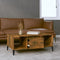 vidaXL - Salontafel - 90x50x36,5 - cm - bewerkt - hout - gerookt - eikenkleurig
