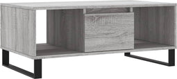 vidaXL - Salontafel - 90x50x36,5 - cm - bewerkt - hout - grijs - sonoma