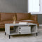 vidaXL - Salontafel - 90x50x36,5 - cm - bewerkt - hout - grijs - sonoma